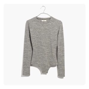 ★ NWT Madewell Crewneck thong Bodysuit - Gray ★